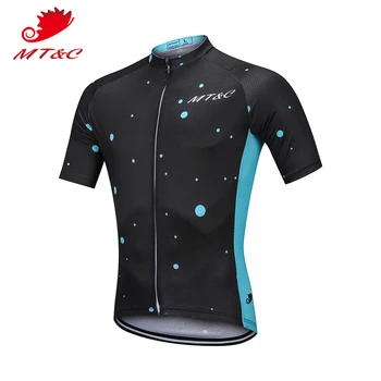 

MT&C Man Cycling Jersey Black Sky Breathable Clothes Quick Dry Polyester Bicycle Spring Summer Sportswear Pro Teams Bike Clothes