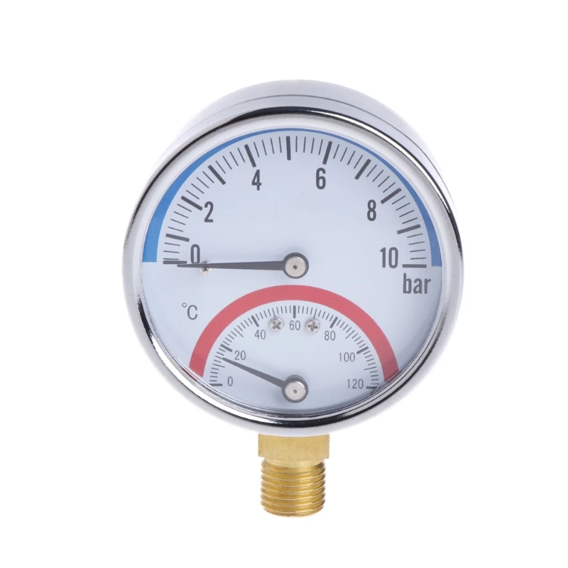 Высокое качество 10 бар температура манометр метр G1/4 нитки 2 в 1 термометр Монитор JUN16