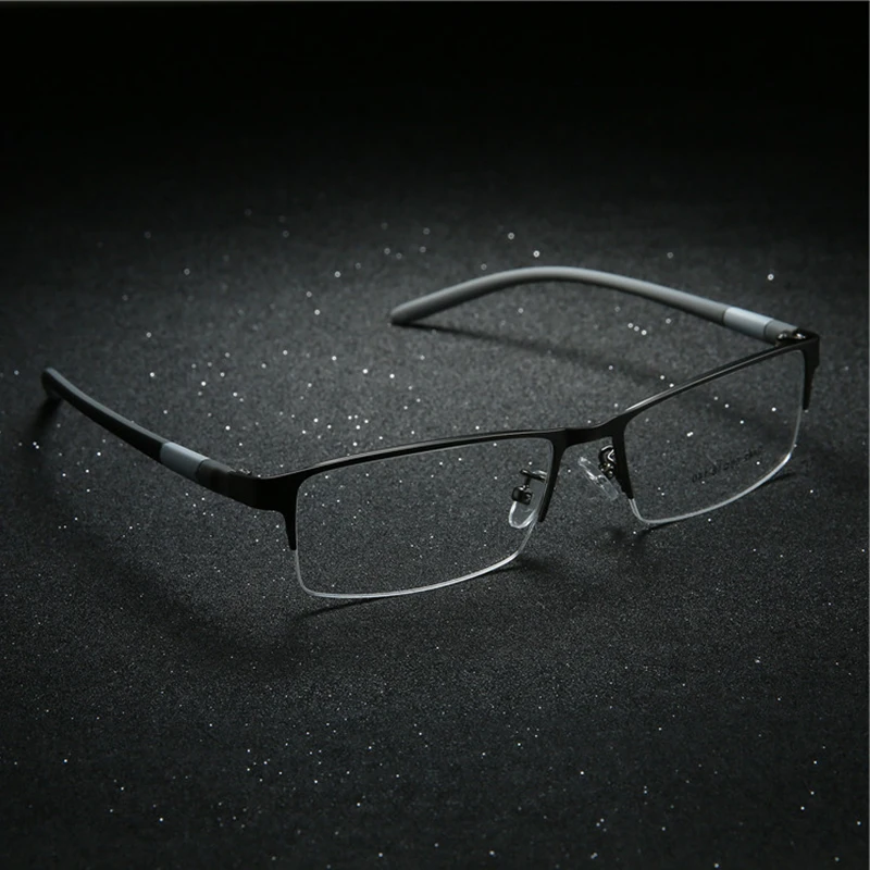 Оправа для очков из чистого титана, мужские полуочки, очки для близорукости, оптические оправы для очков, винтажные классические очки Oculos de Grau
