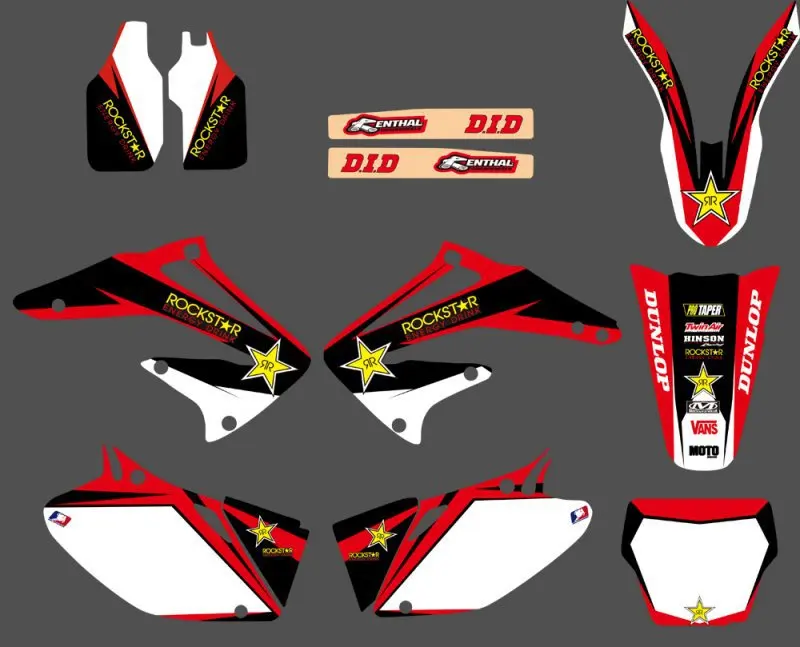

0094 Star New Style TEAM GRAPHICS & BACKGROUNDS DECALS STICKERS Kits for Honda CRF450R CRF450 2002 2003 2004 CRF 450 450R