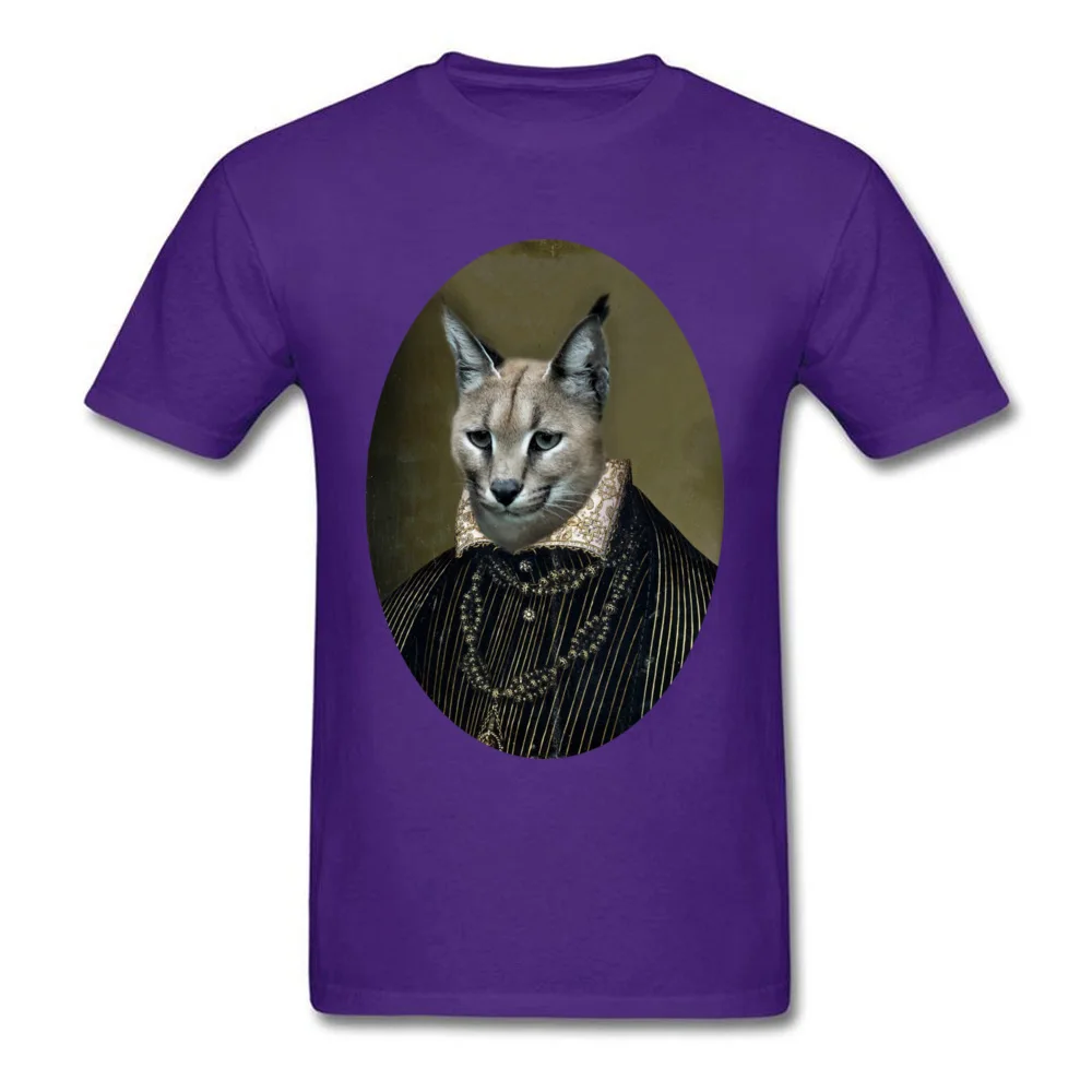 Cotton Fabric Men's Short Sleeve Henri Lynx T Shirts Simple Style Tops Shirts Company Printed Crewneck Tee-Shirt Henri Lynx purple