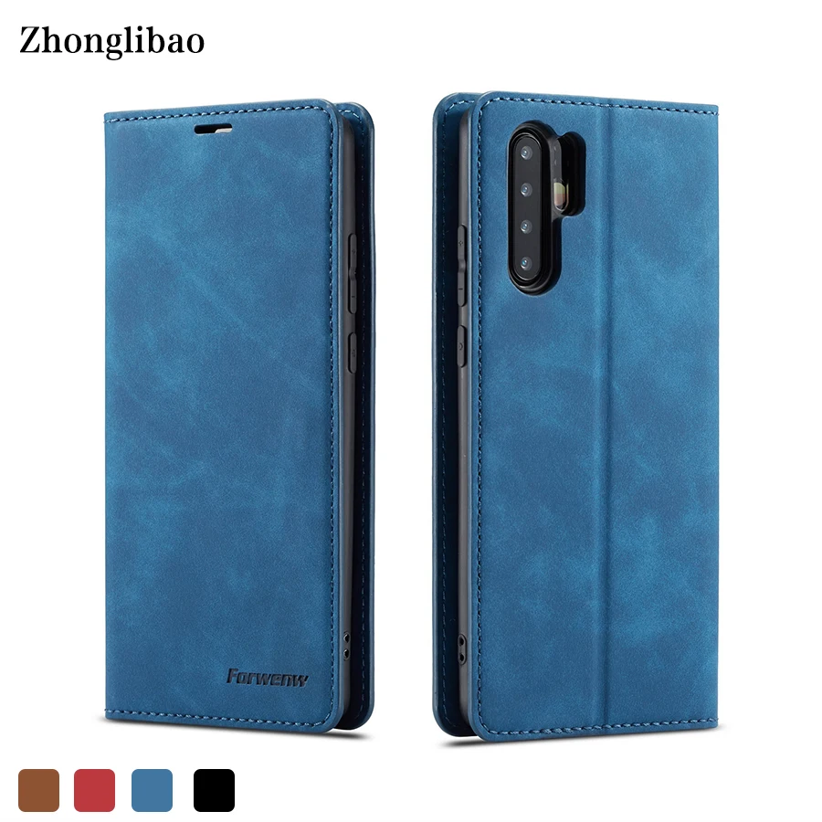 Роскошный Магнитный кожаный флип чехол для телефона Huawei P30 Pro Lite Nova 4e P30pro