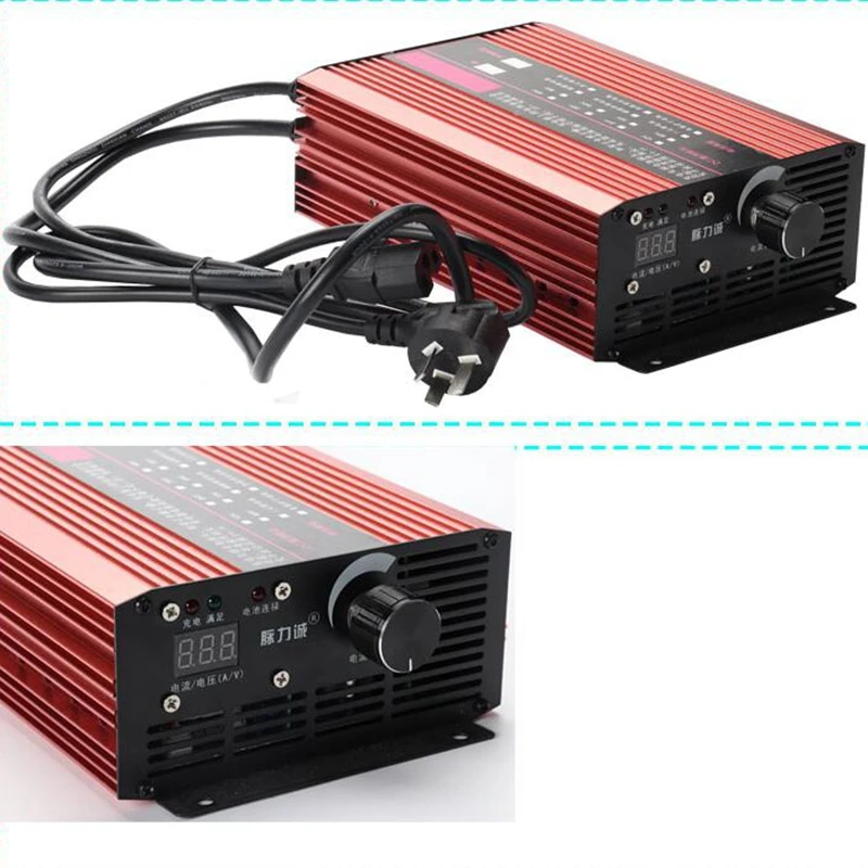 

48V 2- 12A Adjustable 58.4V Lifepo4 Charger 54.6v Lithium Li Ion 2A 4A 5A 6A 8A 10A 12A Adjustable Current 48V LTO Smart Charger