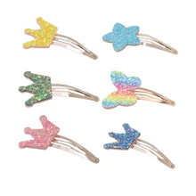 6 PCS/lot little Girls hair clips Glitter Rainbow butterfly Star Crown Princess Hairpins hair Accessories Kids Baby Hair Clips 6 PCS/lot little Girls hair clips Glitter Rainbow butterfly Star Crown Princess Hairpins hair Accessories Kids Baby Hair Clips