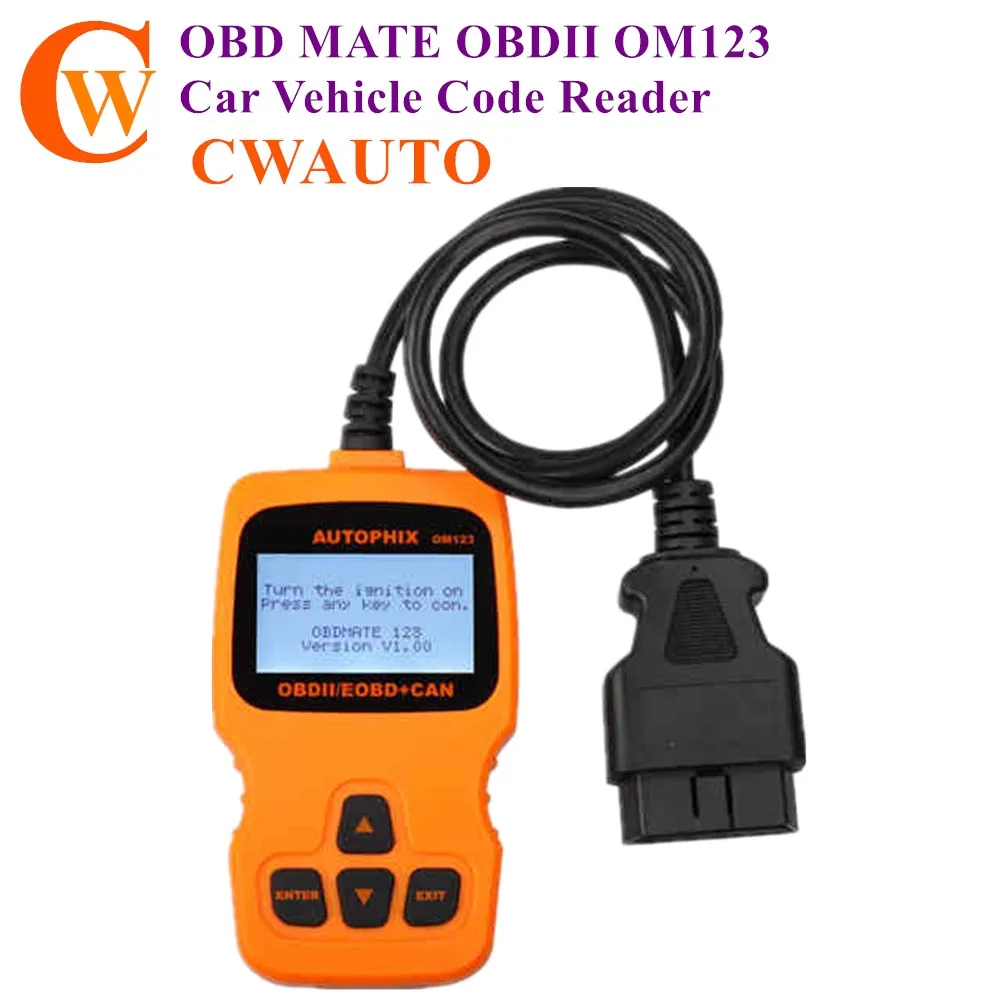2019 БД MATE OBDII OM123 автомобиль код читателя автоматический диагностического инструмента для 2000 или позже США Европы и Азии OBD2 протокол