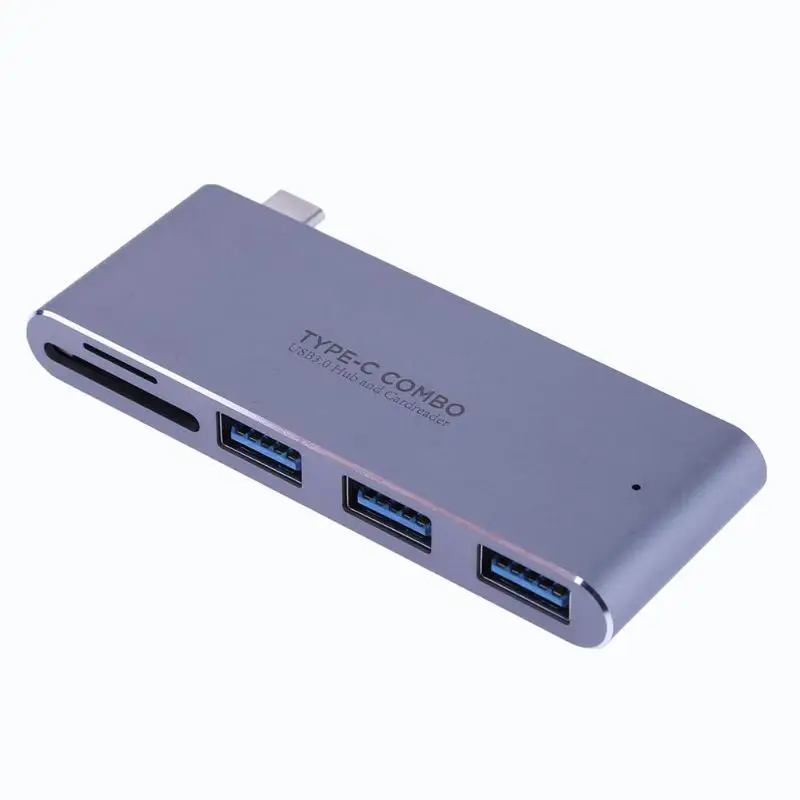 5in1 Тип-C Hub разветвитель USB 3,1 Combo SD/TF Card Reader адаптер кардридер памяти для Macbook телефон ноутбук Тетрадь Tablet PC