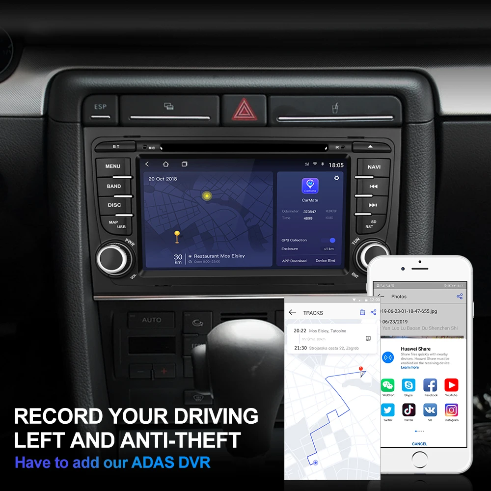 Excellent Isudar H53 Car Multimedia Player 2 Din Auto Radio Android For Audi/A4/S4 2002-2008 GPS DVD 8 Core RAM 4GB ROM 64GB DVR DSP 5