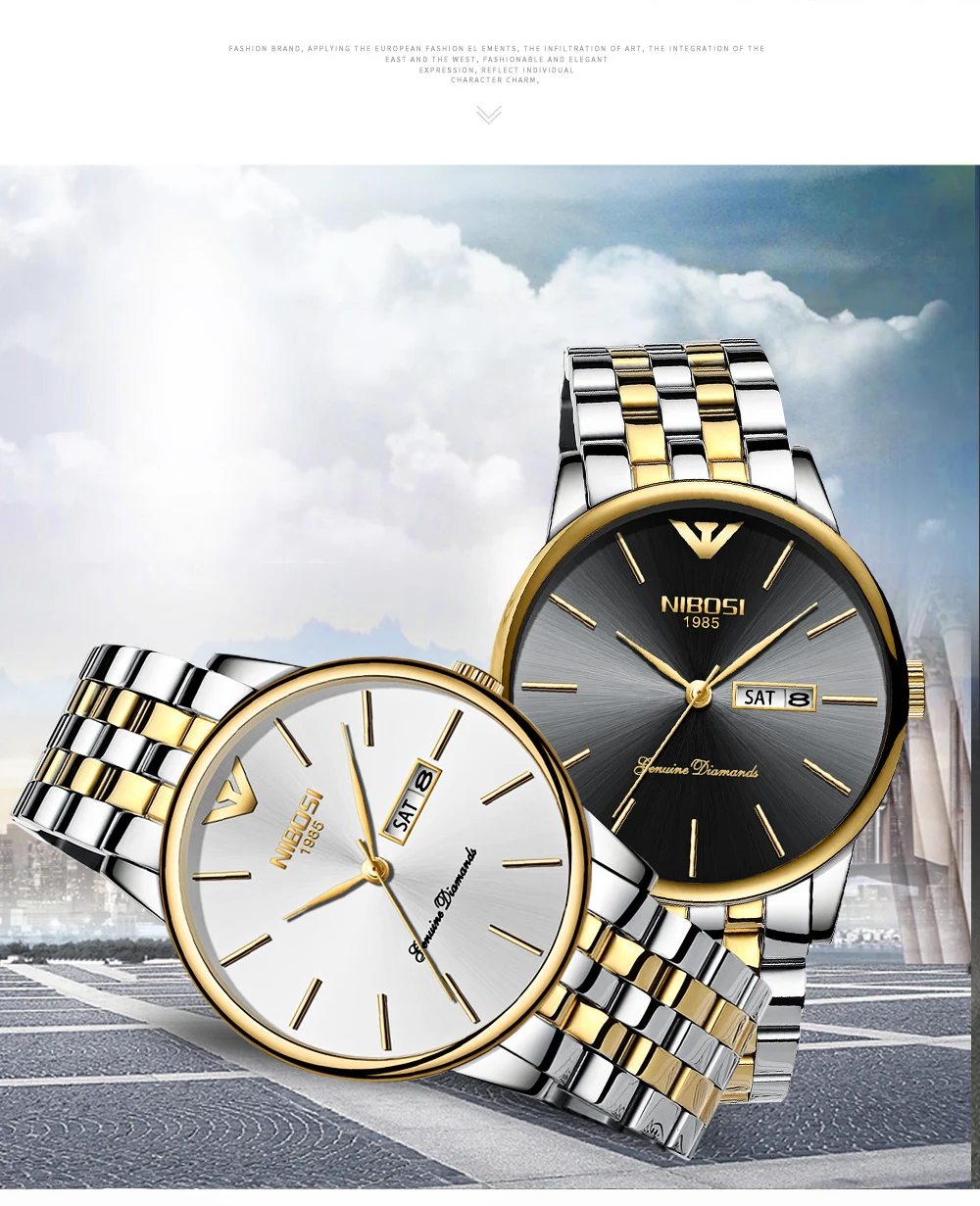 Relogio Masculino NIBOSI Mens Watches Top Brand Luxury Simple Watches Men Steel Calendar Date And Week Fashion Watches 2018 Saat (2)