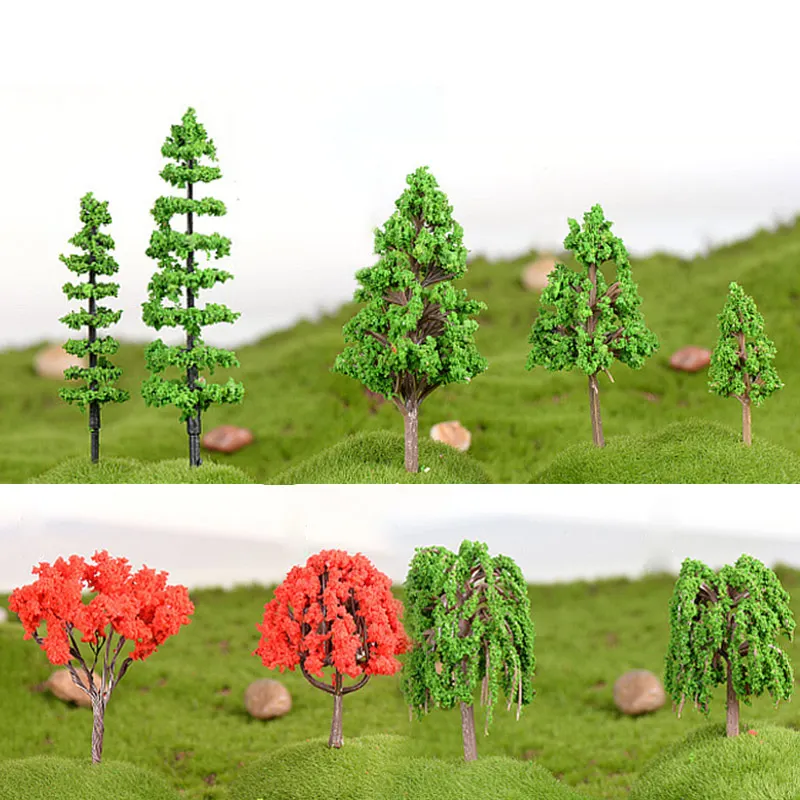 Пластиковый сад микропейзаж высокое качество миниатюры Сакура Мини 1 шт. моделирование деревья Популярные фигурки украшения дома