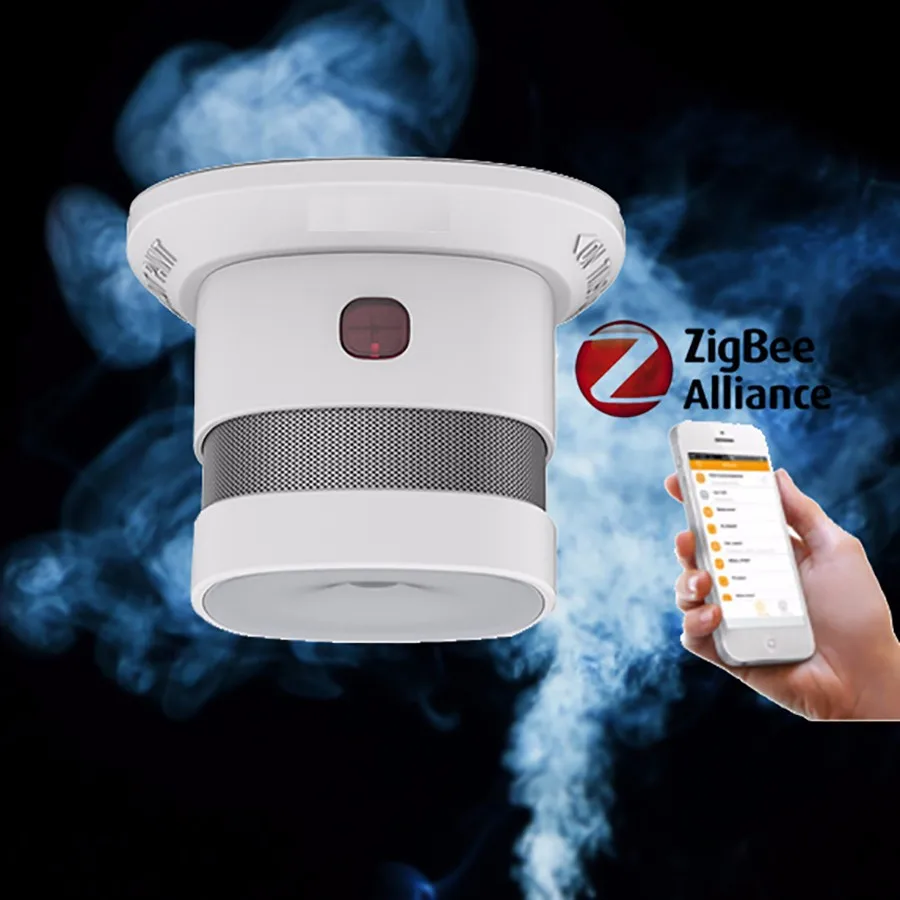 Promotion Price Heiman Zigbee Smoke detector Zigbee Alarm smoke sensor with CE ROSH EN14604 approved 