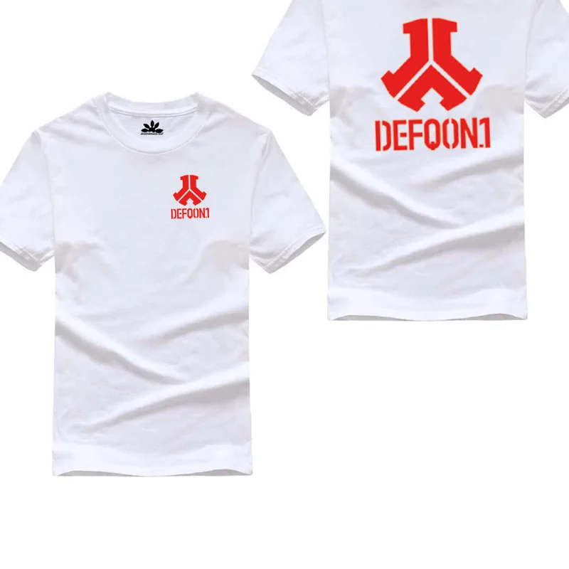 Летние Defqon1 футболка из 100% хлопка с принтом Для мужчин женские футболки camisetas hombre с короткими рукавами модная повседневная футболка Для