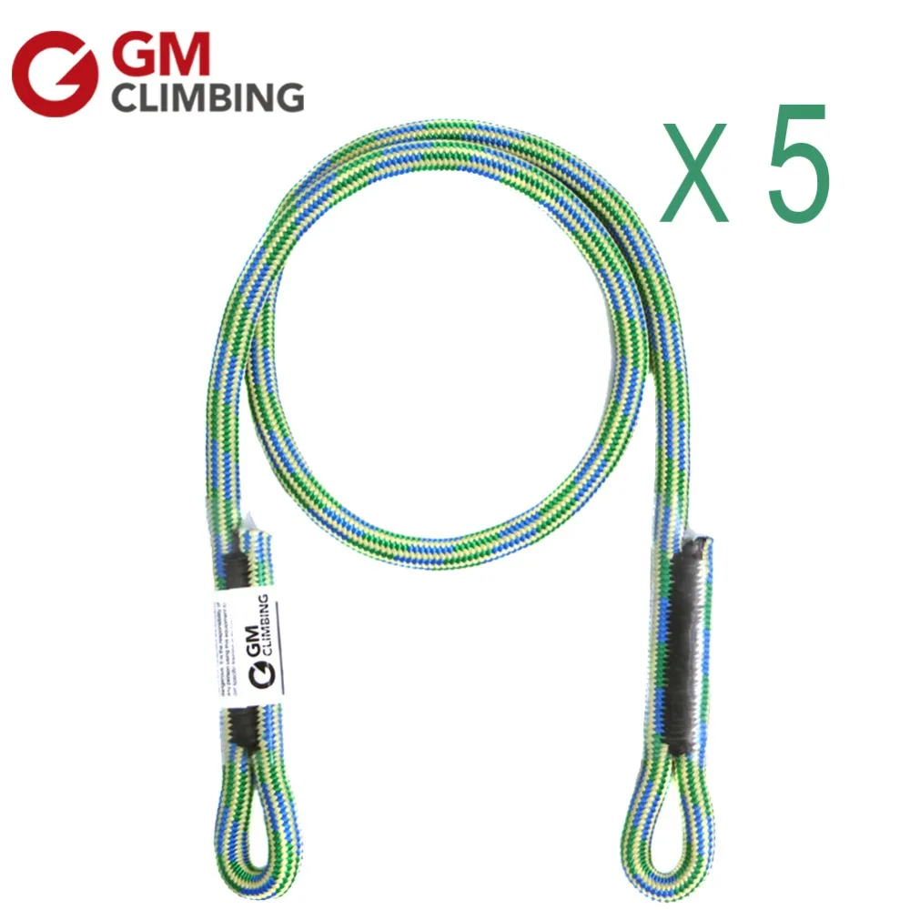 Polyester Climbing Rope 8mm 5pcs Eye to Eye Prusik Cord 25kN 30inch