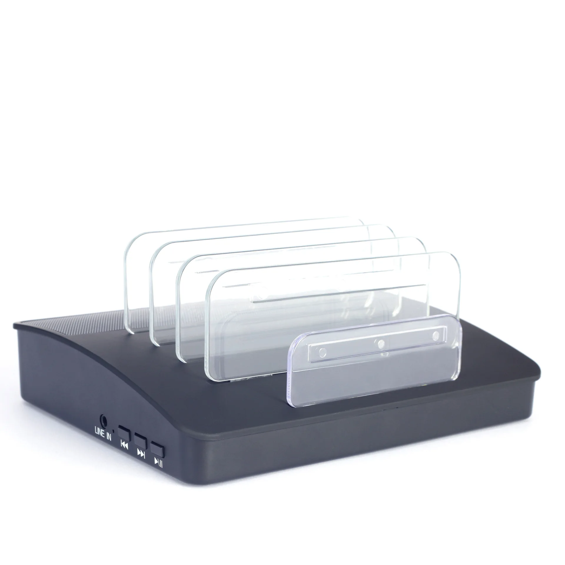 

Top Charging Station Dock Stand Holder 4 Ports Multi Function Universal USB Charger With Bluetooth Speaker For Iphone 8 7