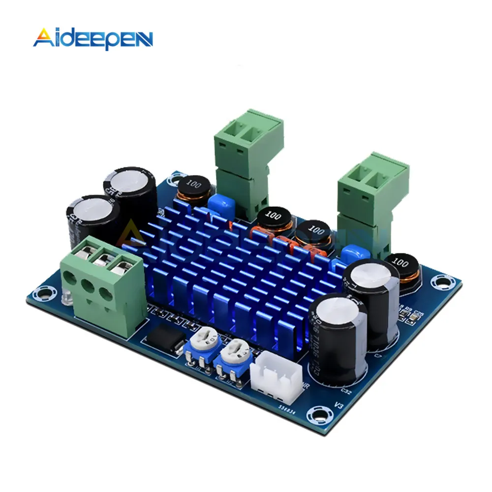 

High Power Digital HIFI Power Amplifier Board 2*120W XH-M572 TPA3116D2 Chassis Dedicated Plug-in Input 5V 24V 28V output 120W