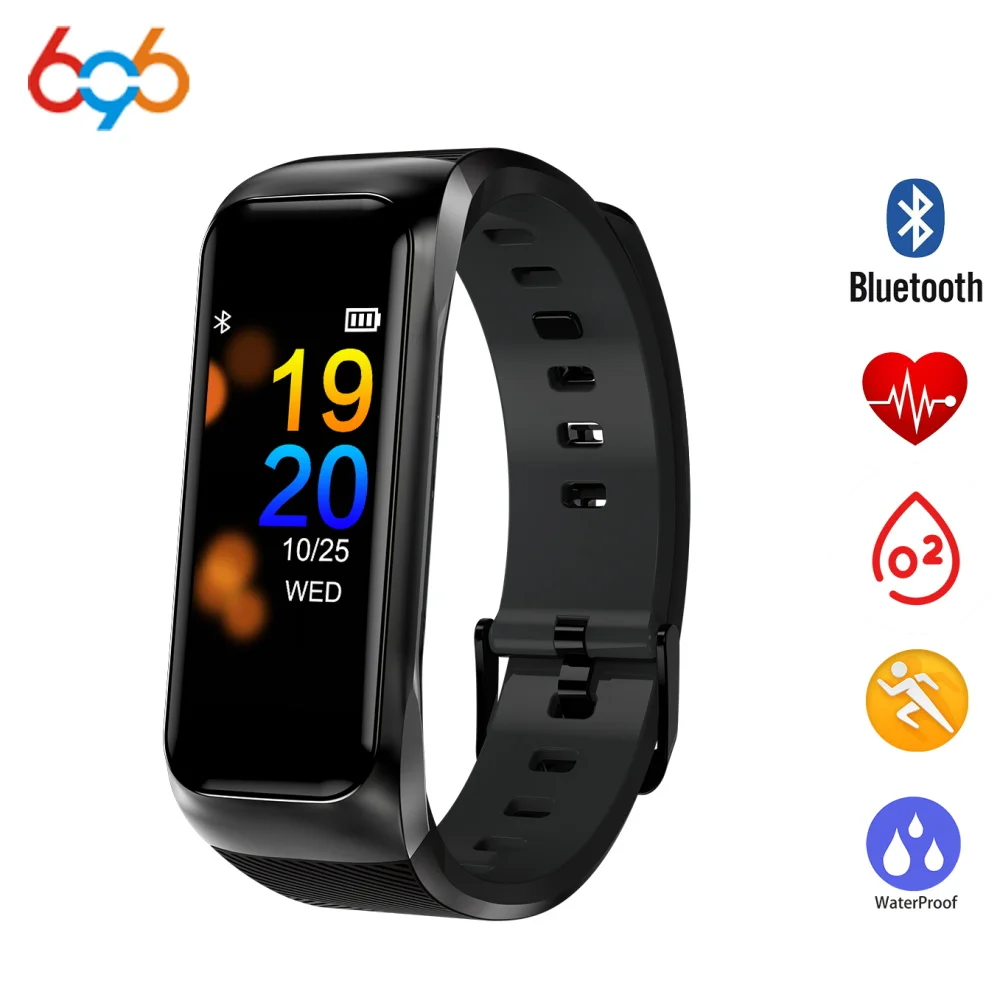 

696 B02 Smart Watch 2018 Color Display Blood Pressure Heart Rate Monitor Fitness Activity Tracker Smartwatch Men Women Fashion