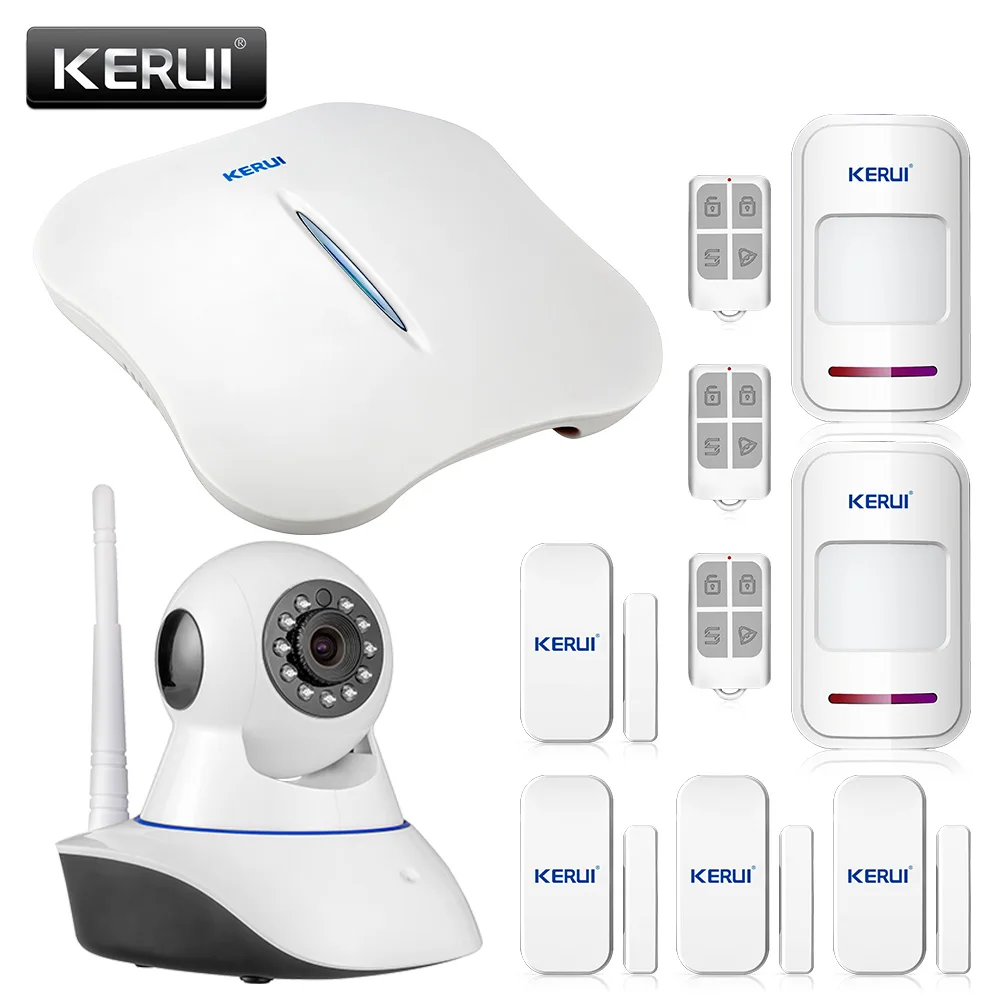 WIFI PSTN Alarm Systems Security Home Wireless Alarm System Android or IOS APP Control with Wireless ip camera+flashing siren