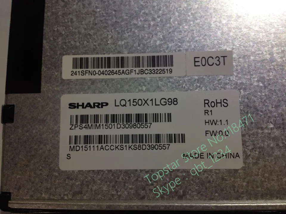 

Original LQ150X1LG98 LCD Display for SHARP 12 months warranty