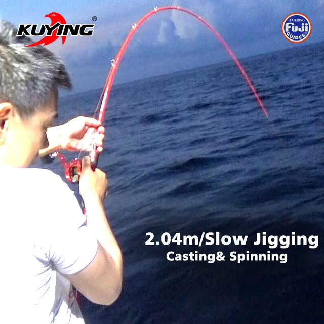 Best Offers KUYING VITAMIN SEA 1.5 Sections 2.04m 6'8" Casting Spinning Carbon Lure Fishing Slow Jigging Rod Stick Jig Cane Max 180g Lure Best Offers KUYING VITAMIN SEA 1.5 Sections 2.04m 6'8" Casting Spinning Carbon Lure Fishing Slow Jigging Rod Stick Jig Cane Max 180g Lure