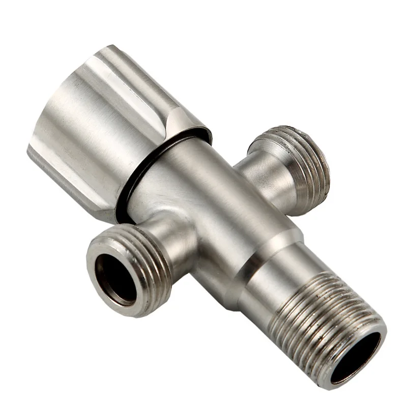 

SRJ Angle Valve 304 Stainless Steel Drawing Rantirust Double Head Angle Valve One In Two Out Three General Formula Hardware Tool