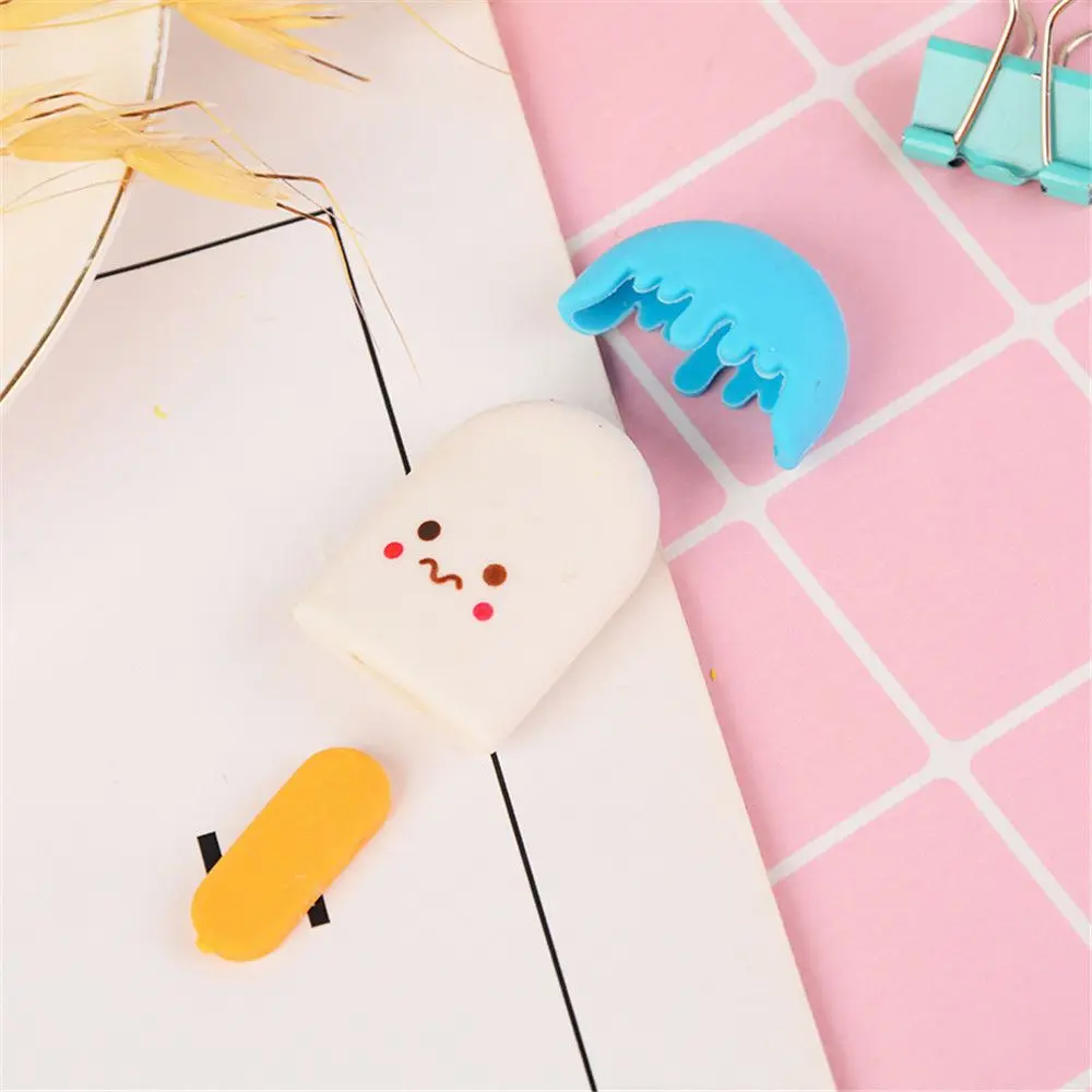 3 шт. милые в форме мороженого ластик Дизайн Kawaii канцелярские Детские игрушки карандаши резинки офисные школьные коррекционные