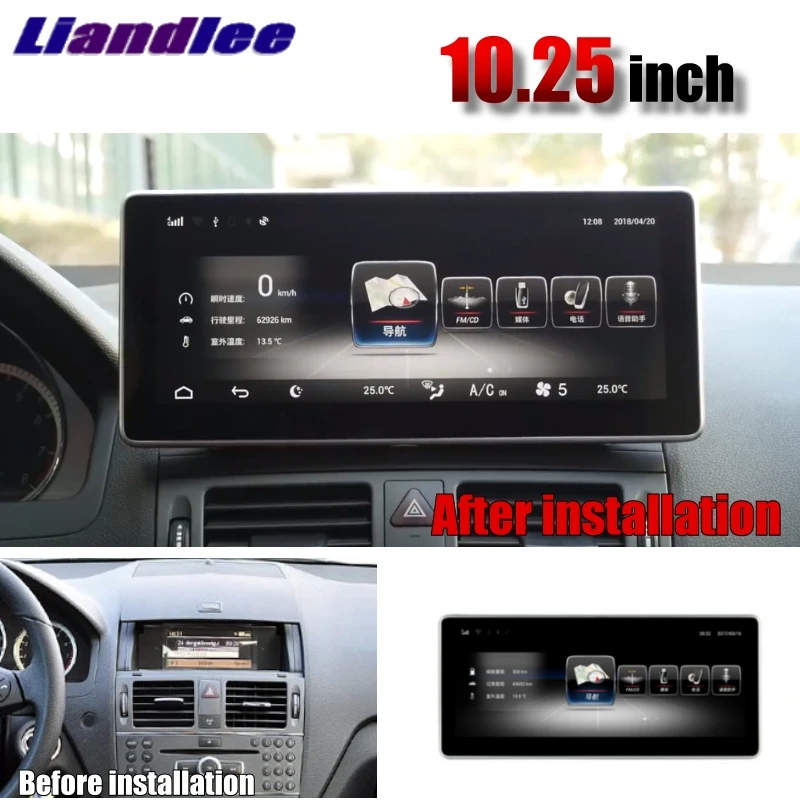 Liandlee Car Multimedia Player NAVI For Mercedes Benz MB C W204 C200 Class 2007~2014 Original Car Style Radio GPS 4G Navigation 3