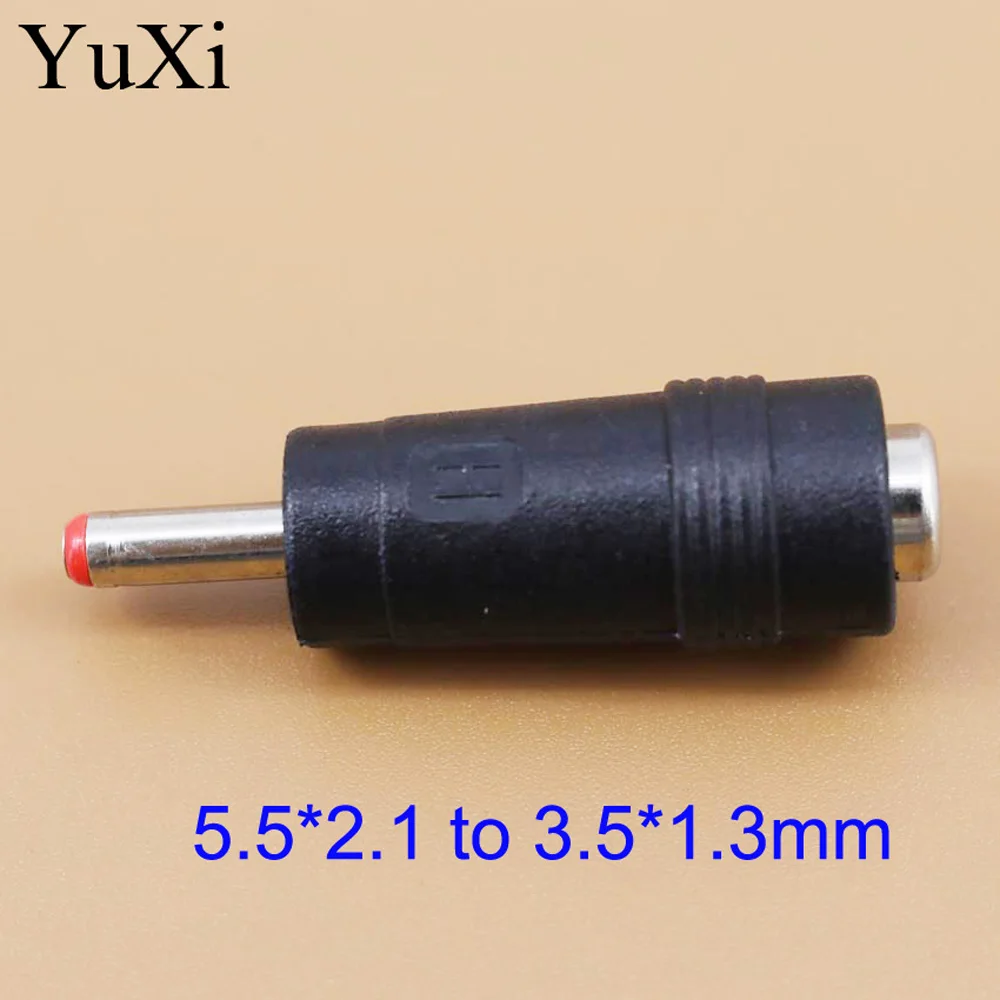 

DC Power Adapter Connector Plug DC Conversion Head Jack Female 5.5*2.1mm Turn Plug Male 3.5*1.3mm 5.5 x 2.1 mm to 3.5 x 1.3 mm