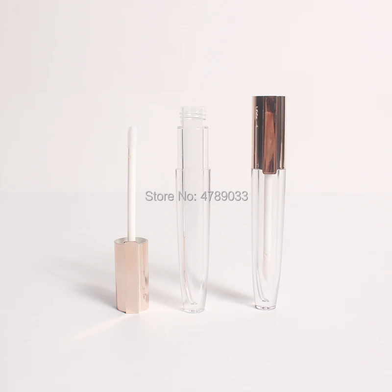 

10/30/50pcs 4.5ml Rose Gold Empty Lip Gloss Tube, Transparent Lip Gloss Refillable Bottles,Plastic Liquid Lipstick Container