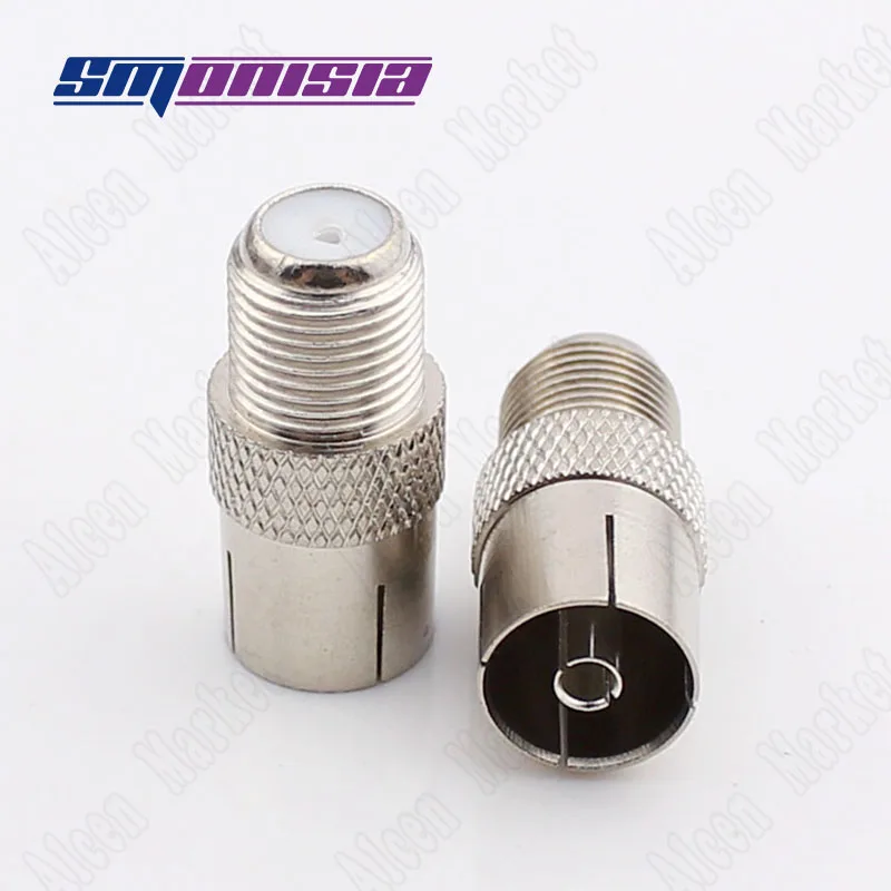 

smonisia 30pcs-100pcs Cable TV Adapter F Female Jack To CK 9.5 Female Plug British System Connector