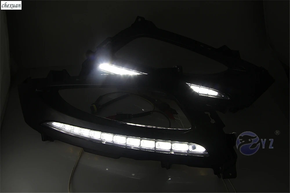 CSCSNL 1 комплект Автомобильный светодиодный вождения DRL Габаритные огни дневного света 12V ABS колпак противотуманных фар для hyundai Sonata 9
