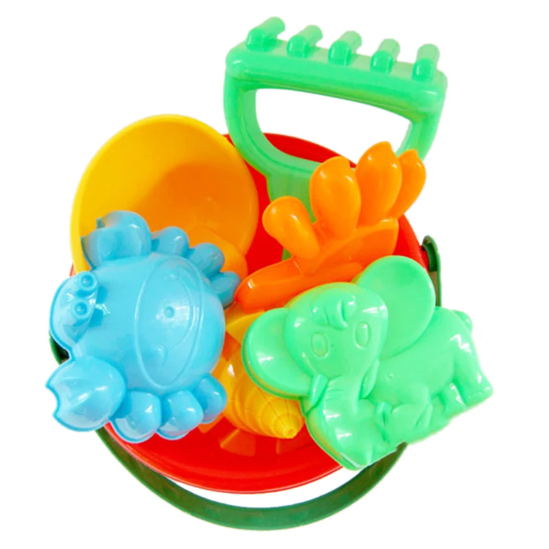 7 шт. детский пляжный игровой водный игрушки для песка детский пластиковые пляжные игрушки открытый игровой дом инструменты замок ведро