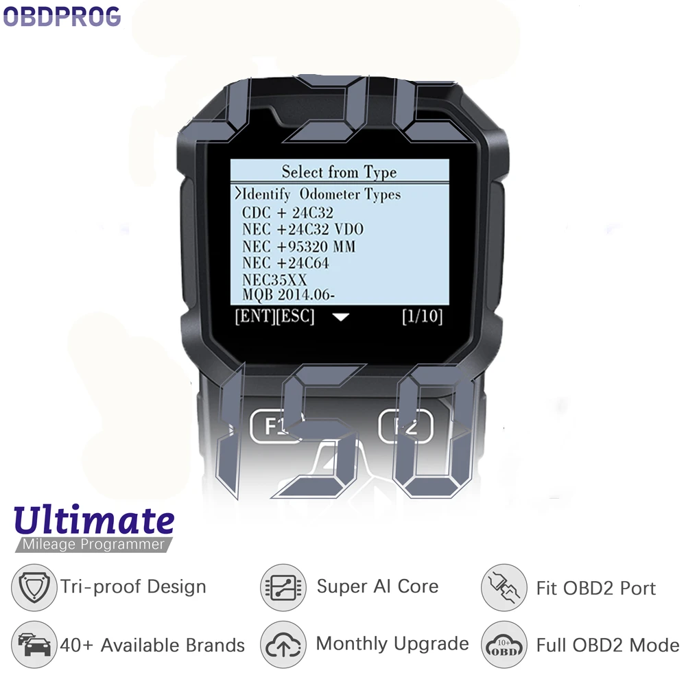Obdprog Mt401 Obd2 Car Odometer Correction Adjust Mileage Correction