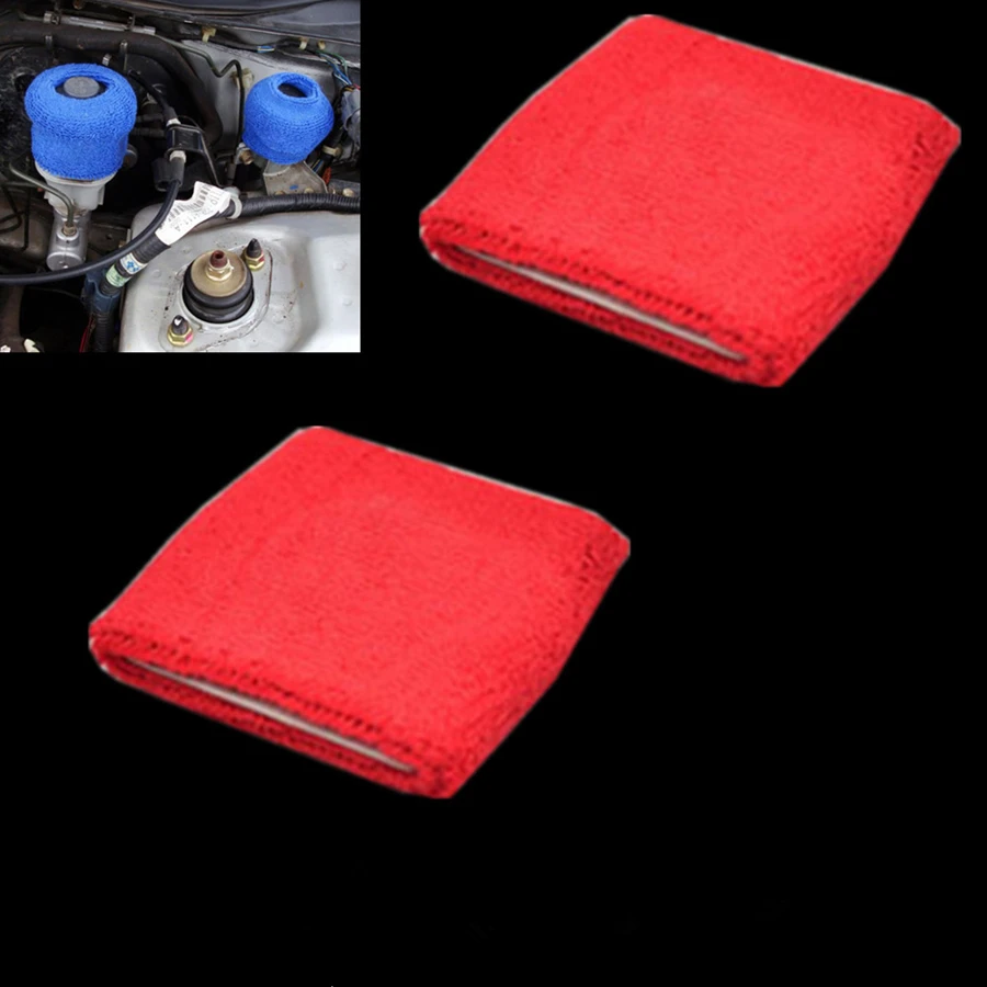 

2Pc Universal Engine Bay Reservoir Tank Cover Dress Up Brake Clutch Fuel Oil Covers For Car Truck Suv