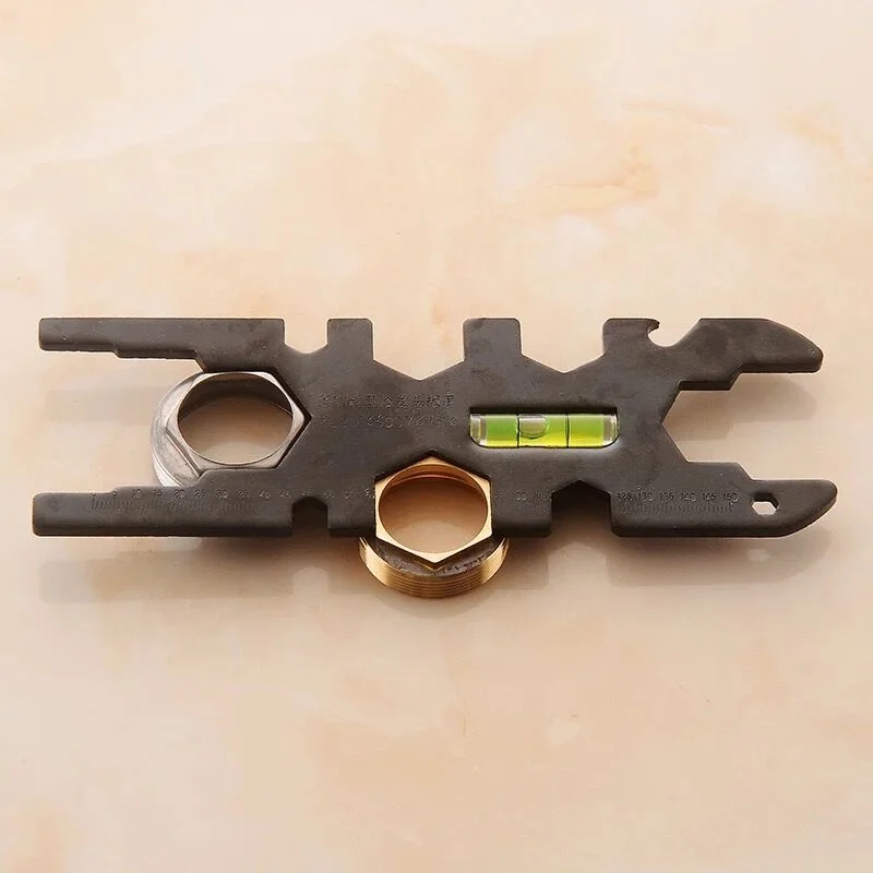 

Carbon Steel Mini Wrench Repair Tool Scale / Horizontal Bubble / Bottle Opener Bathroom Faucet Wrench Removal Tool