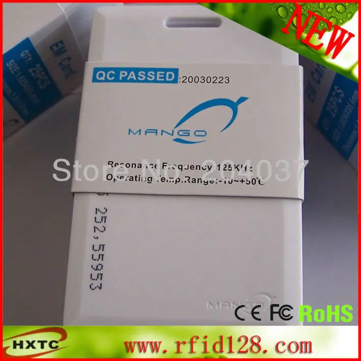 

100PCS/Lot Contactless Proximity 125KHZ RFID EM4100/TK4100 Chip Thick ID Card For  Patrol & Attendance & Access Control Systems