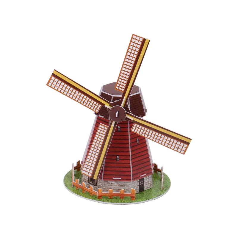 Высокое качество 3D головоломки игрушки голландская ветряная мельница кабина головоломка здание DIY образовательные игрушки; лучший