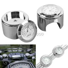 7/" 1" часы на Руль термометр для Honda Shadow Spirit Ace VT VLX 750 1100/Yamaha V-Star XVS 650 1100 на заказ Silverado