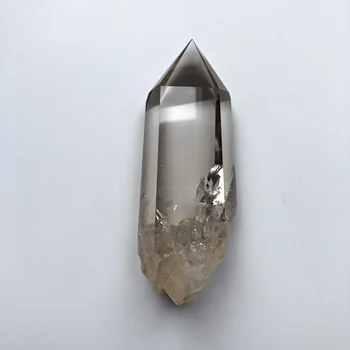 

12cm High Quality Natural Smoky Quartz Point Wand Crystal Poshlied For Gift And Home Decorative FYY