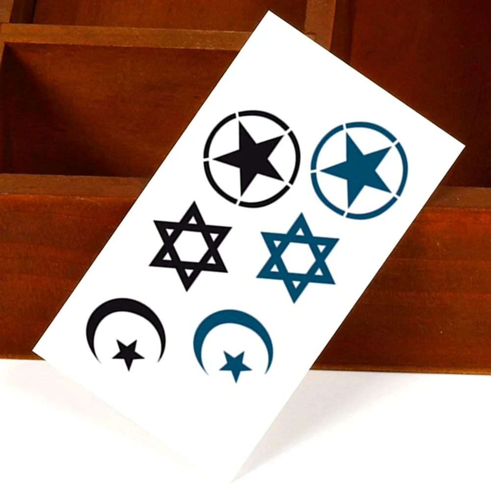 Star Icon Flash Tato Tangan Stiker 1056 Cm Kecil Tahan Air