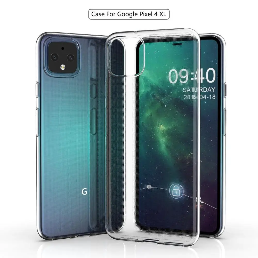 

For Google Pixel 4 XL 4XL Pixel4 Pixel4XL case Shock-resistant Crystal Transparent Back Slim Cover thin Protective bag