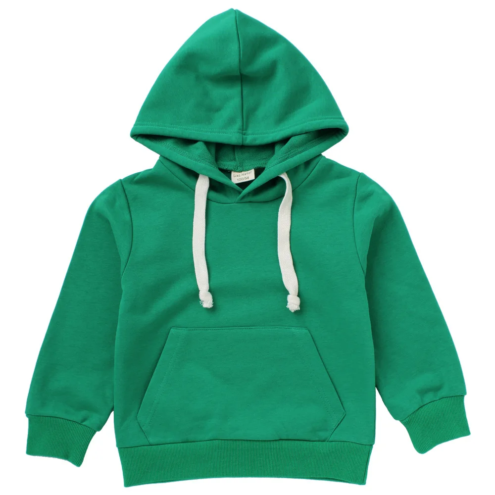 

2019 new children's solid color hoodies winter boys and girls simple style clothes Kids long-sleeved sweatshirt hooded pullover