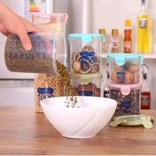 Пластик герметичная пищевая коробка для хранения консервы контейнер свежих Кухня зерна сахар гайка для хранения Контейнер для хранения набор кухонных принадлежностей K10