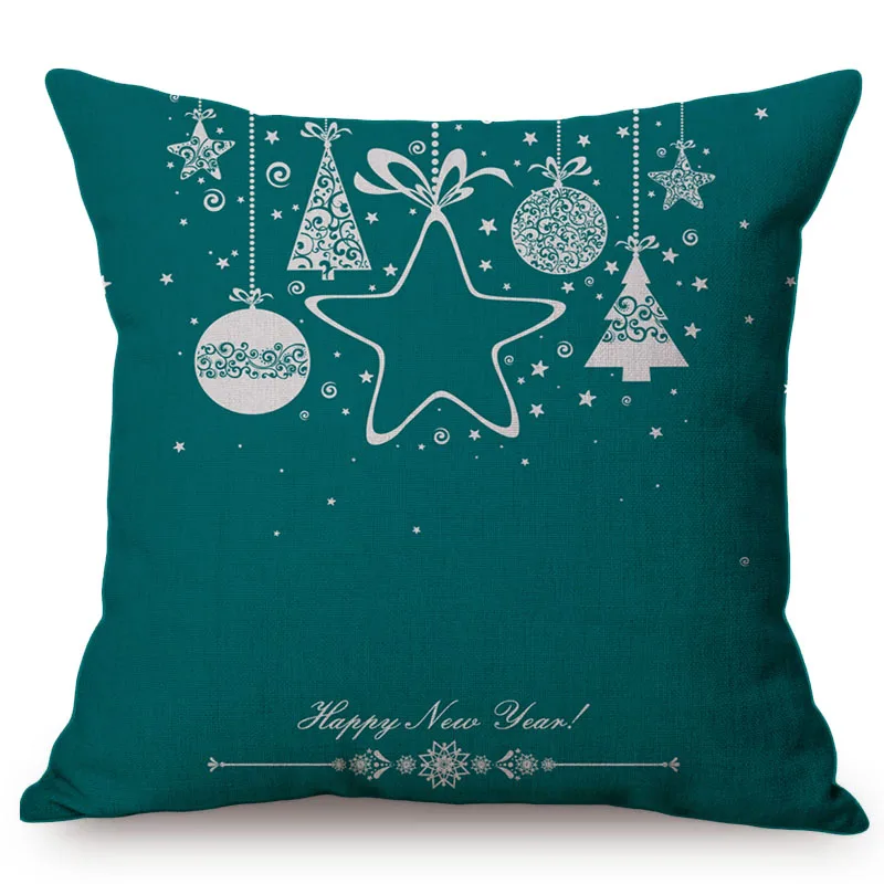 Рождественский шар, Рождественская елка, звездный узор, праздничная Наволочка на подушку, цветной Рождественский подарок, украшение на стул, диванную подушку