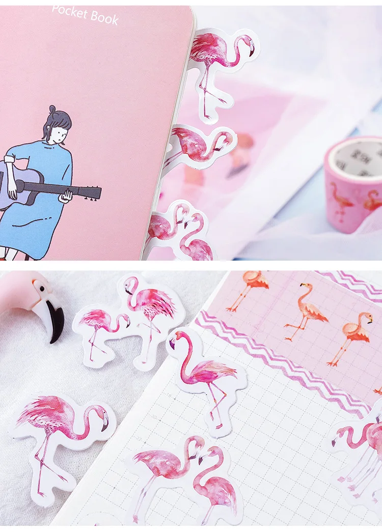 Kawaii канцелярские наклейки милые наклейки с Фламинго креативные наклейки для детей DIYs принадлежности для скрапбукинга