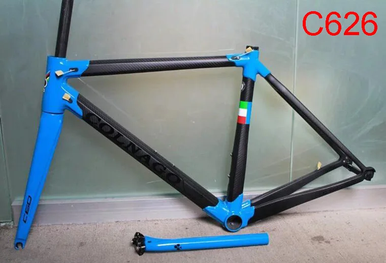 Excellent Black Red Colnago C60 bike frame 3K Carbon Road Frame fit both di2 mechanical Group C628 color racing bicycle Frame 19