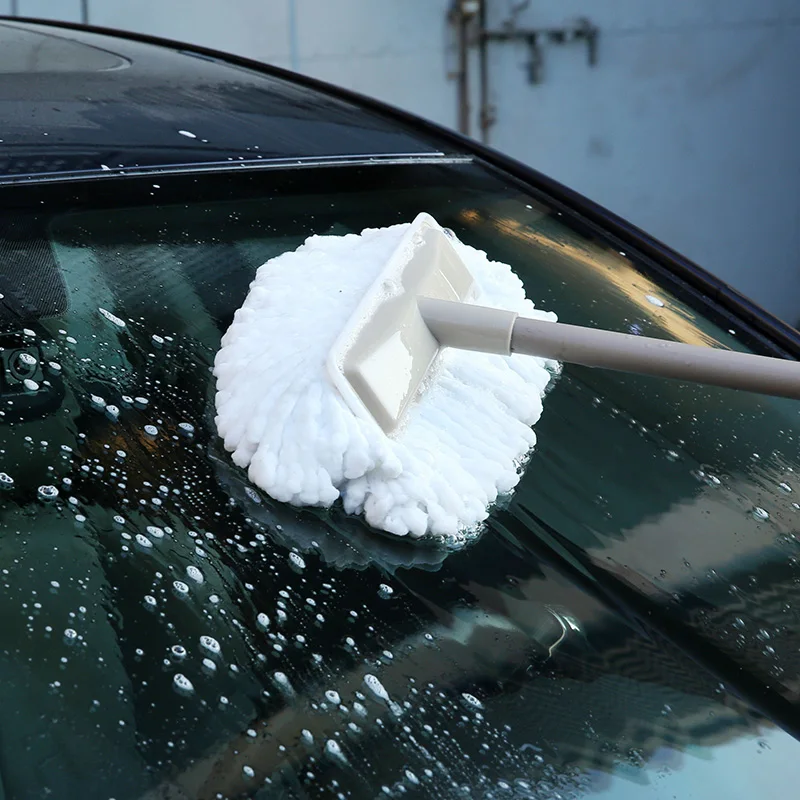 

Telescopic car wash mop car for soft hair pier cloth car scraper tool car with long handle dust duster
