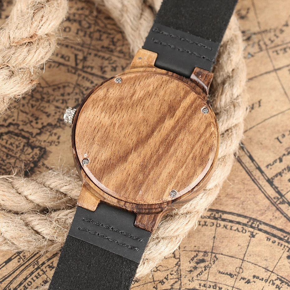 2017 TOP Minimalist Handmade Wooden Quartz Watch Mens Black Simple Analog Wrist Watch Fashion Male Sports horloges mannen 2018 (12)