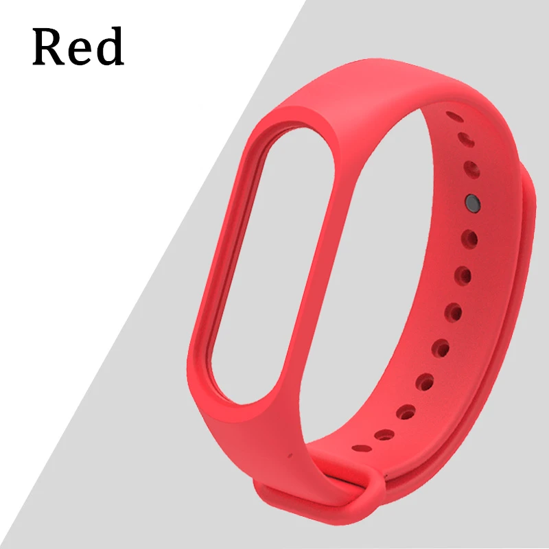 Ремешок для часов Ремешок для часов резиновый ремешок на запястье браслет сменный Браслет для Xiaomi mi Band 4 mi Band 3 mi band 4 силиконовый ремешок - Цвет ремешка: Красный