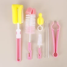 НОВАЯ щетка для детской бутылочки детская соска 360-держатель с вращением на губка Чистящая Поильник для мытья щетки для соски