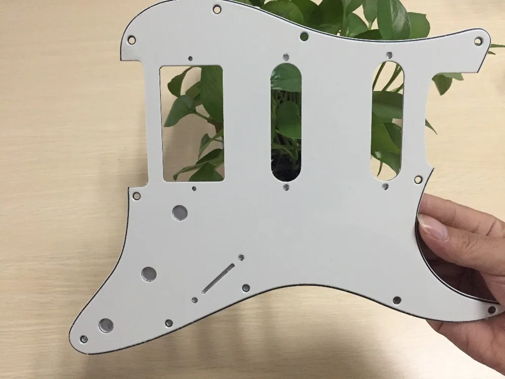 FLEOR 1 набор из 11 отверстий для электрогитары Pickguard SSH HSS гитарная пластина и винты подходят для гитарных деталей Strat, 20 цветов на выбор