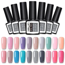 LEMOOC гель 1 гель для ногтей 8 мл чистый цвет ногтей УФ светодиодный Гель-лак для ногтей долговечный впитывающий лак гель лак